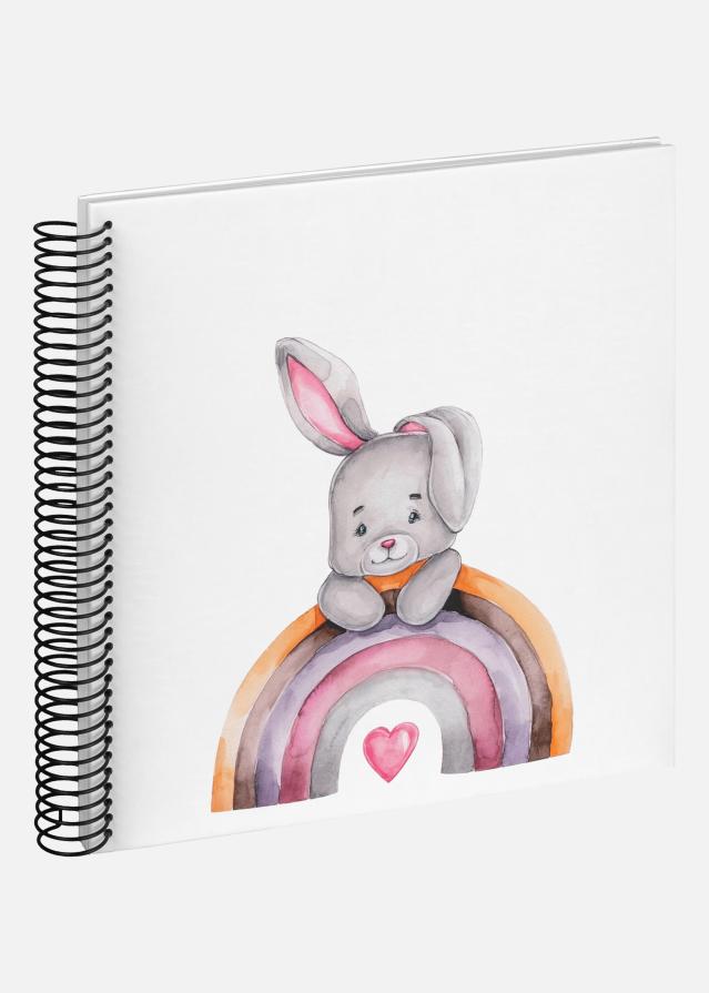 Bunny Malin Album cu spirală Alb - 24x24 cm (40 Albe Pagini / 20 foi)