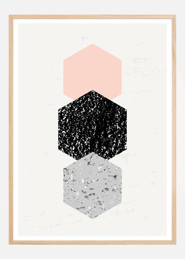 Abstract Hexagons Poster