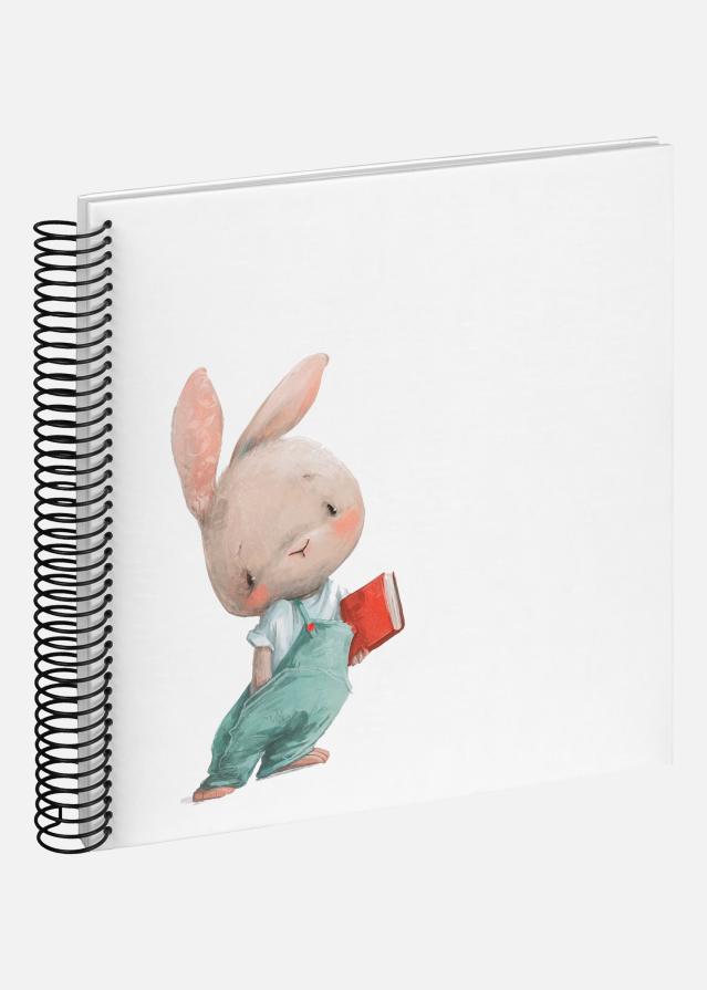 Bunny Nosey Album cu spirală Alb - 24x24 cm (40 Albe Pagini / 20 foi)