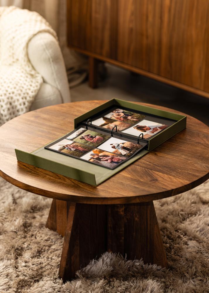 KAILA XOXO Olive - Coffee Table Photo Album (60 Negre Pagini / 30 foi)