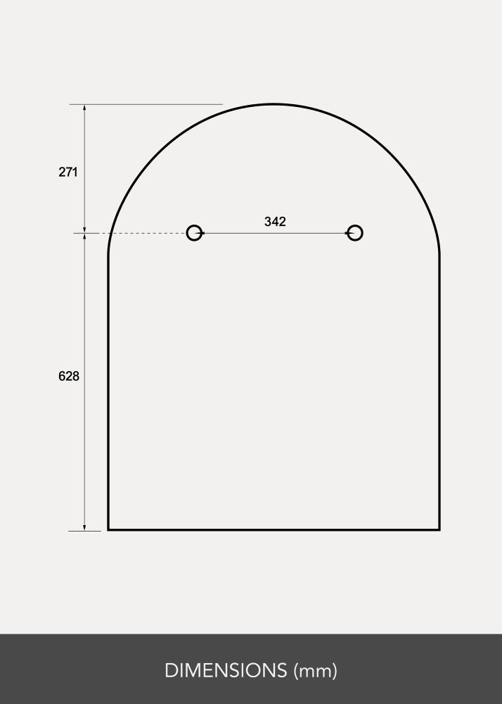 Oglindă Domed LED 70x90 cm