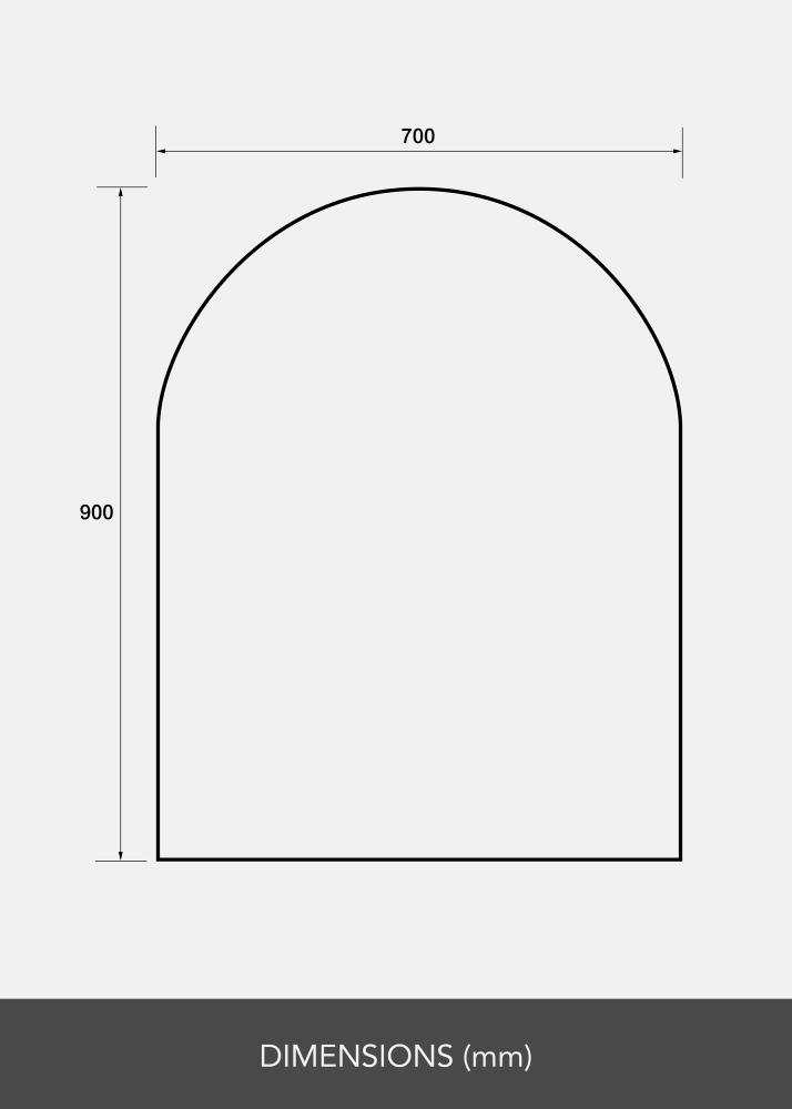 Oglindă Domed LED 70x90 cm