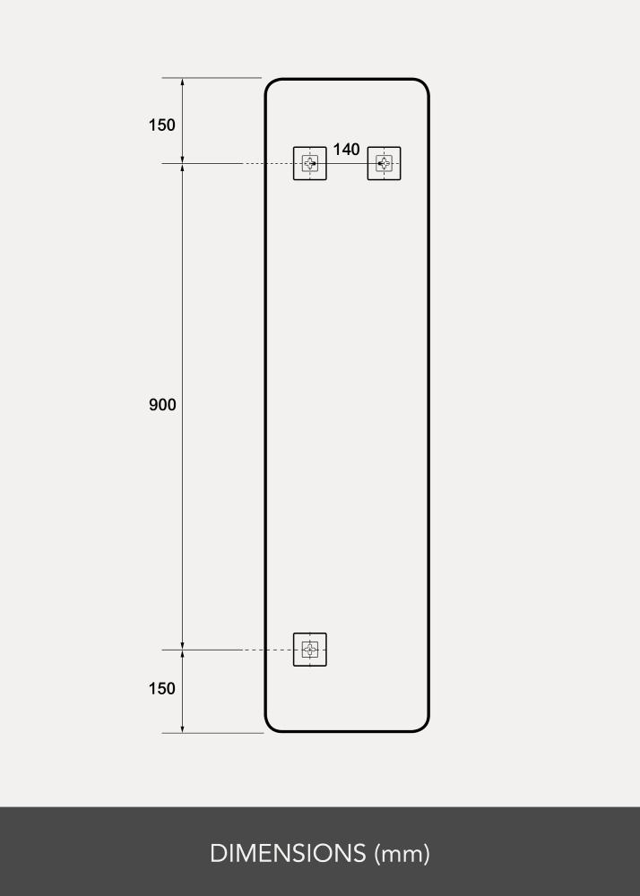 Oglindă Rectangle L 30x120 cm