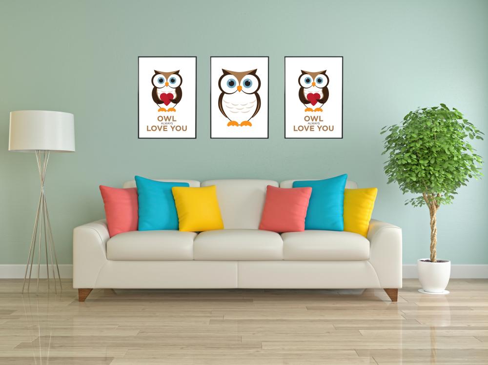 Owl Always Love you - Maro-Negru Poster