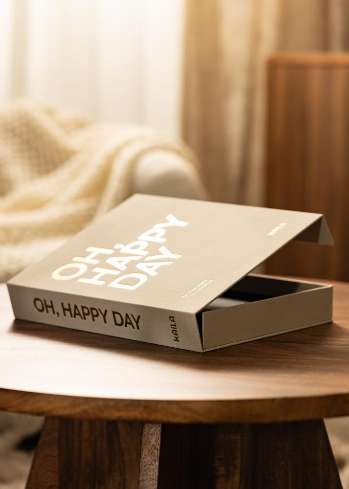 KAILA OH HAPPY DAY Creme - Coffee Table Photo Album (60 Negre Sidor)