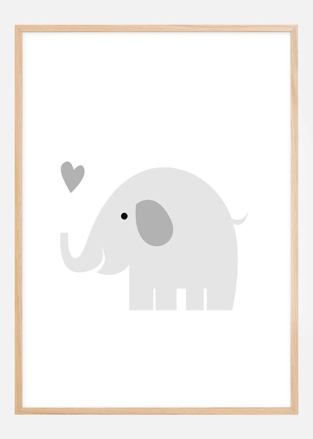 Elefant Solo - Cenușiu Poster