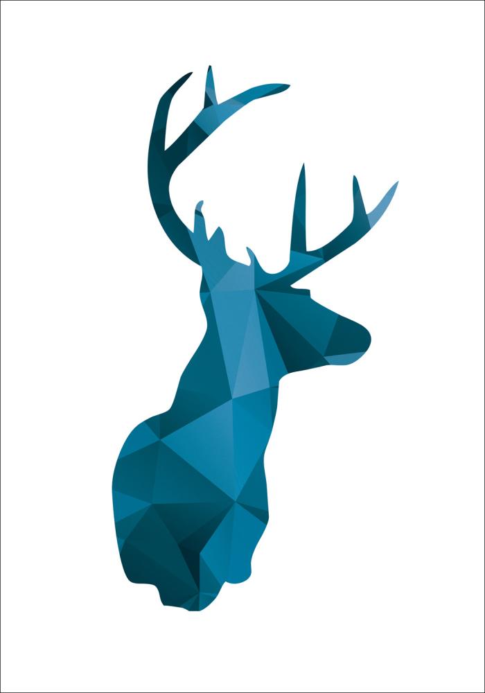 Deer - Albastru Poster