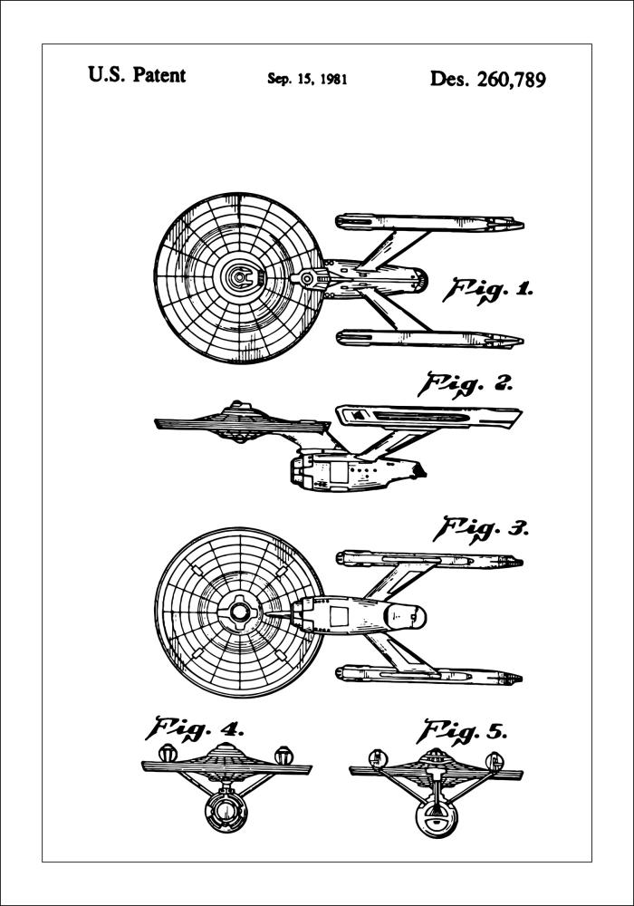 Schiță - Star Trek - USS Enterprise Poster