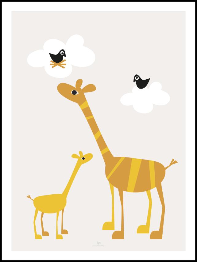 Giraffe - Beige Poster