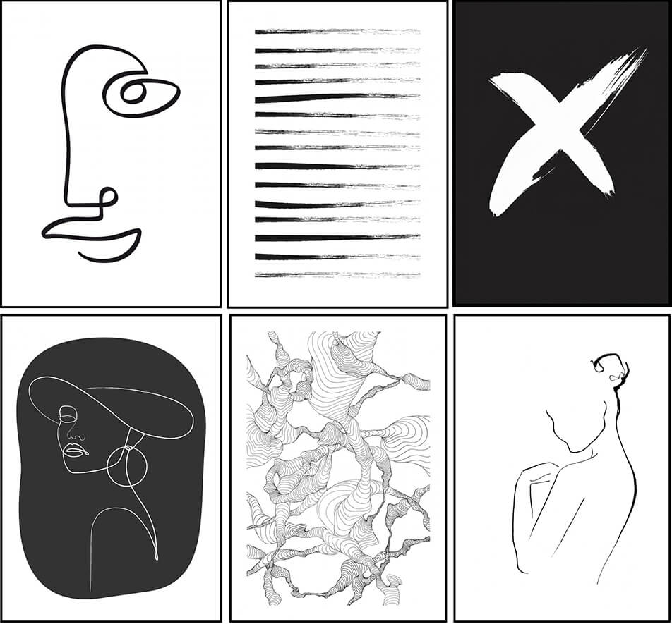 Postere grafice alb-negru