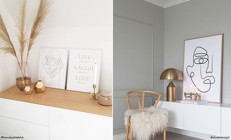 Living cu decor luminos și tablouri deschise la culoare