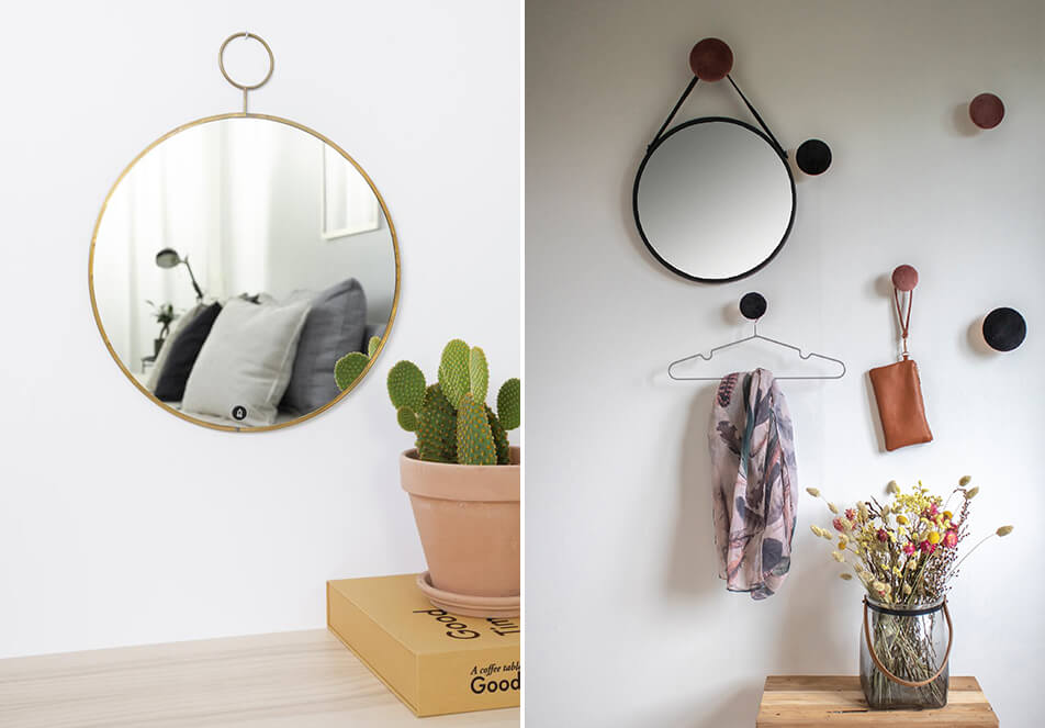 Oglinzi rotunde - oglindă aurie - oglindă neagră