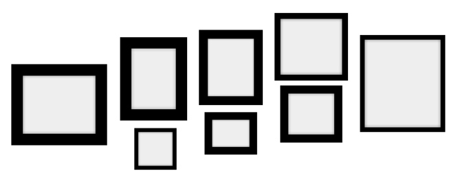 Perete cu tablouri – haos organizat