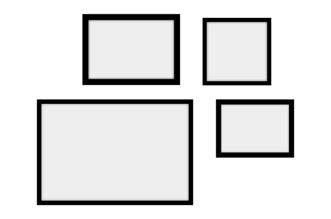 Perete cu 4 tablouri