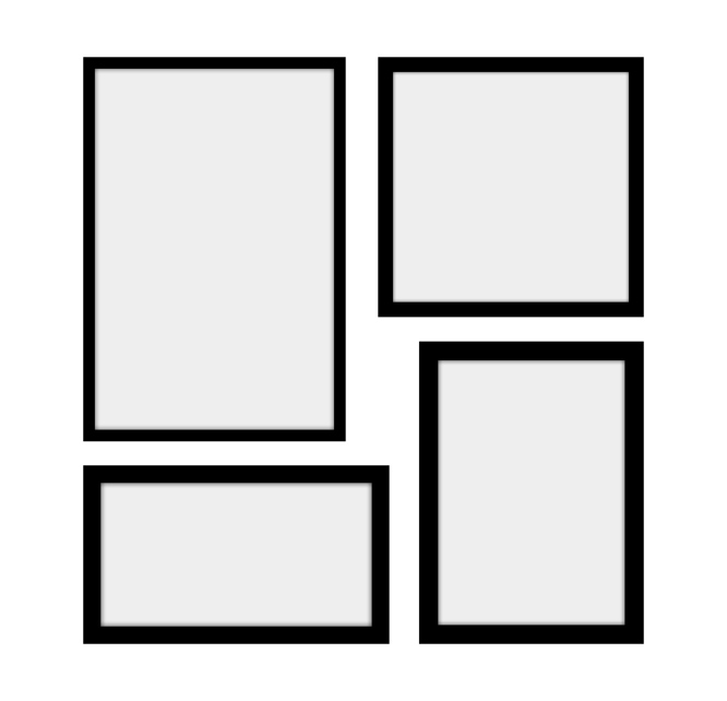 Perete de tablouri grupate – 4 imagini